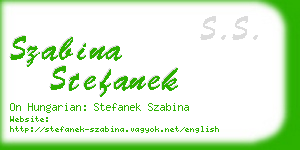 szabina stefanek business card